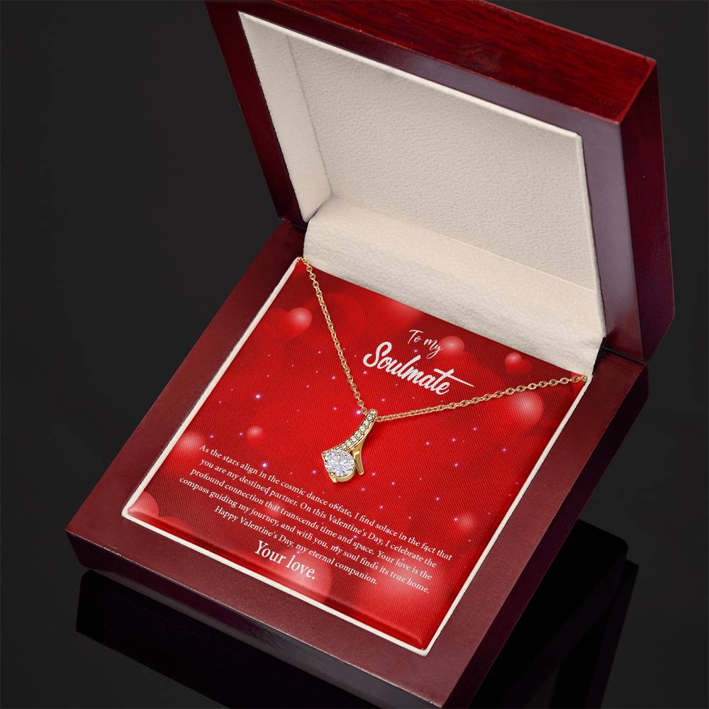 valentine-34b Alluring Beauty Necklace, Gift to my Soulmate with Message Card