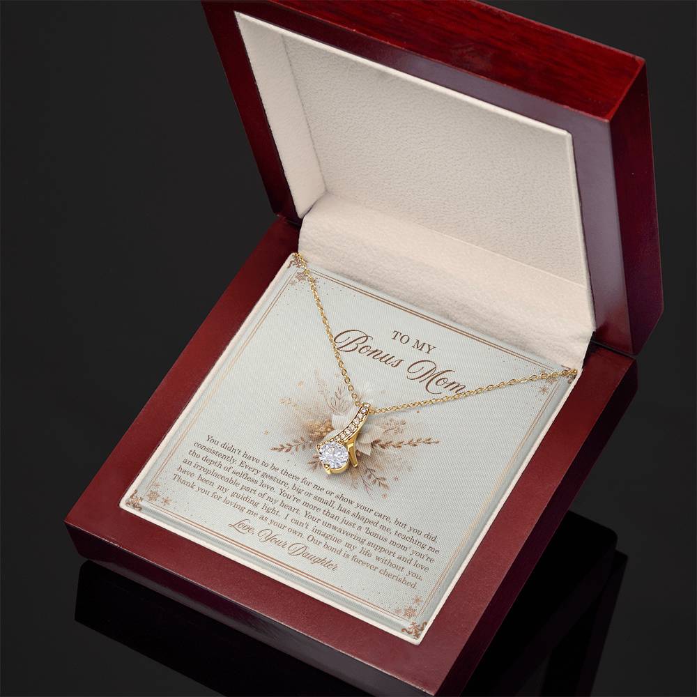 95318 a Alluring Beauty Necklace, Gift to my Stepmom with Beautiful Message Card