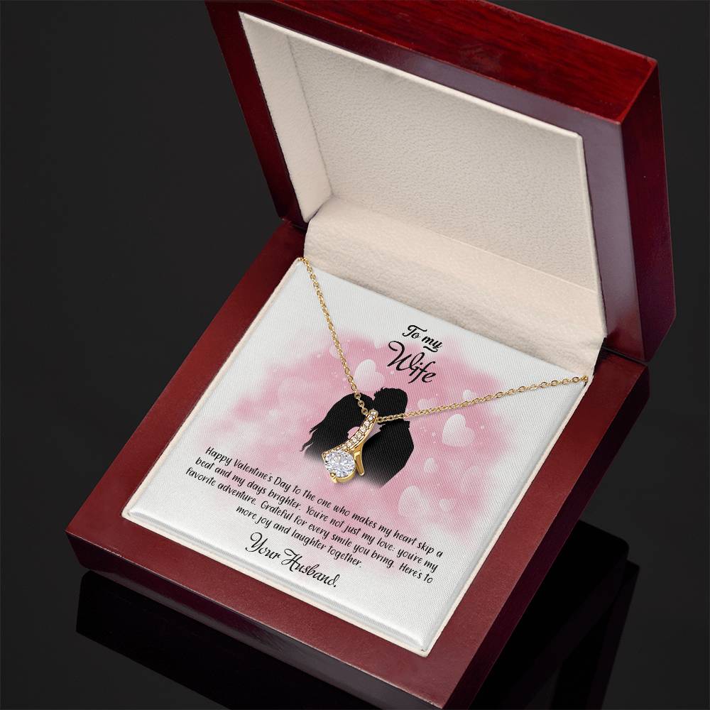 valentine-5a Alluring Beauty Necklace, Gift to my Wife with Beautiful Message Card