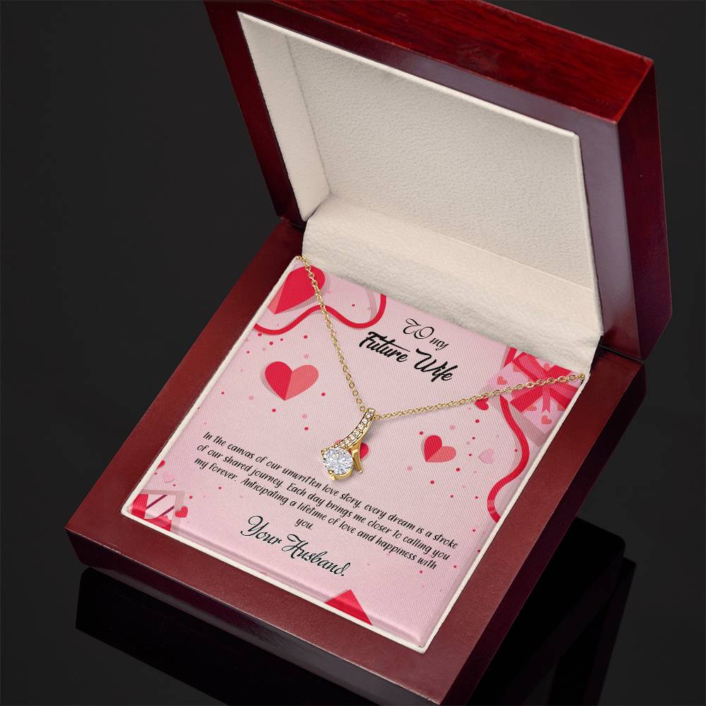 valentine-15d Alluring Beauty Necklace, Gift to my Future Wife with Beautiful Message Card