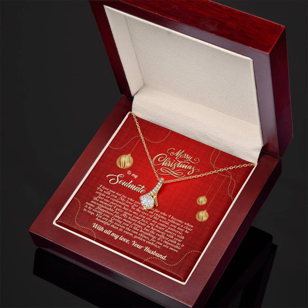 94096c Alluring Beauty Necklace, Gift to my Soulmate with Message Card