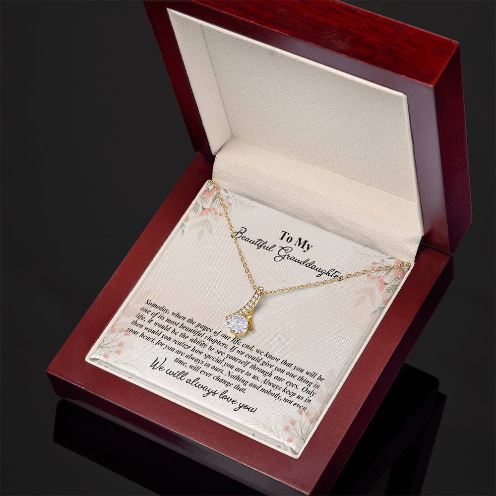 4025d Alluring Beauty Necklace, Gift to my Granddaughter with Beautiful Message Card