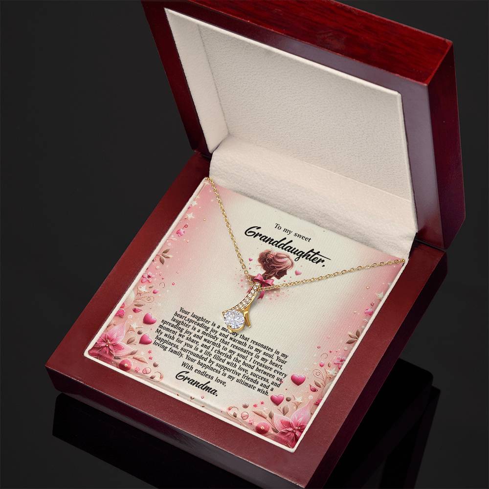 4058(b) Alluring Beauty Necklace, Gift to my Granddaughter with Beautiful Message Card