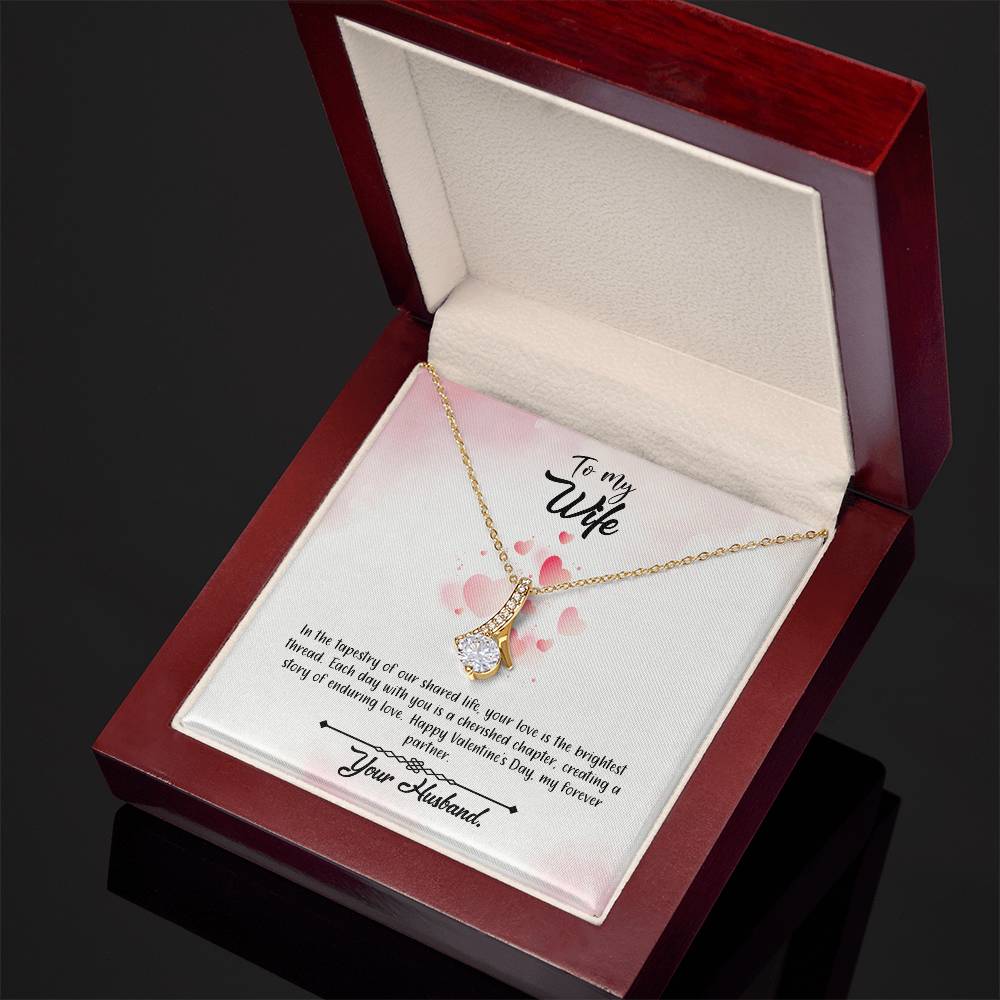 valentine-12a Alluring Beauty Necklace, Gift to my Wife with Beautiful Message Card