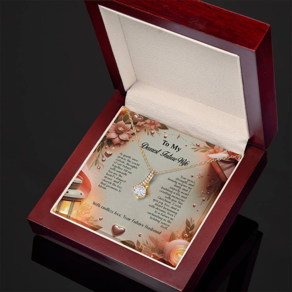 4044b Alluring Beauty Necklace, Gift to my Future Wife with Beautiful Message Card