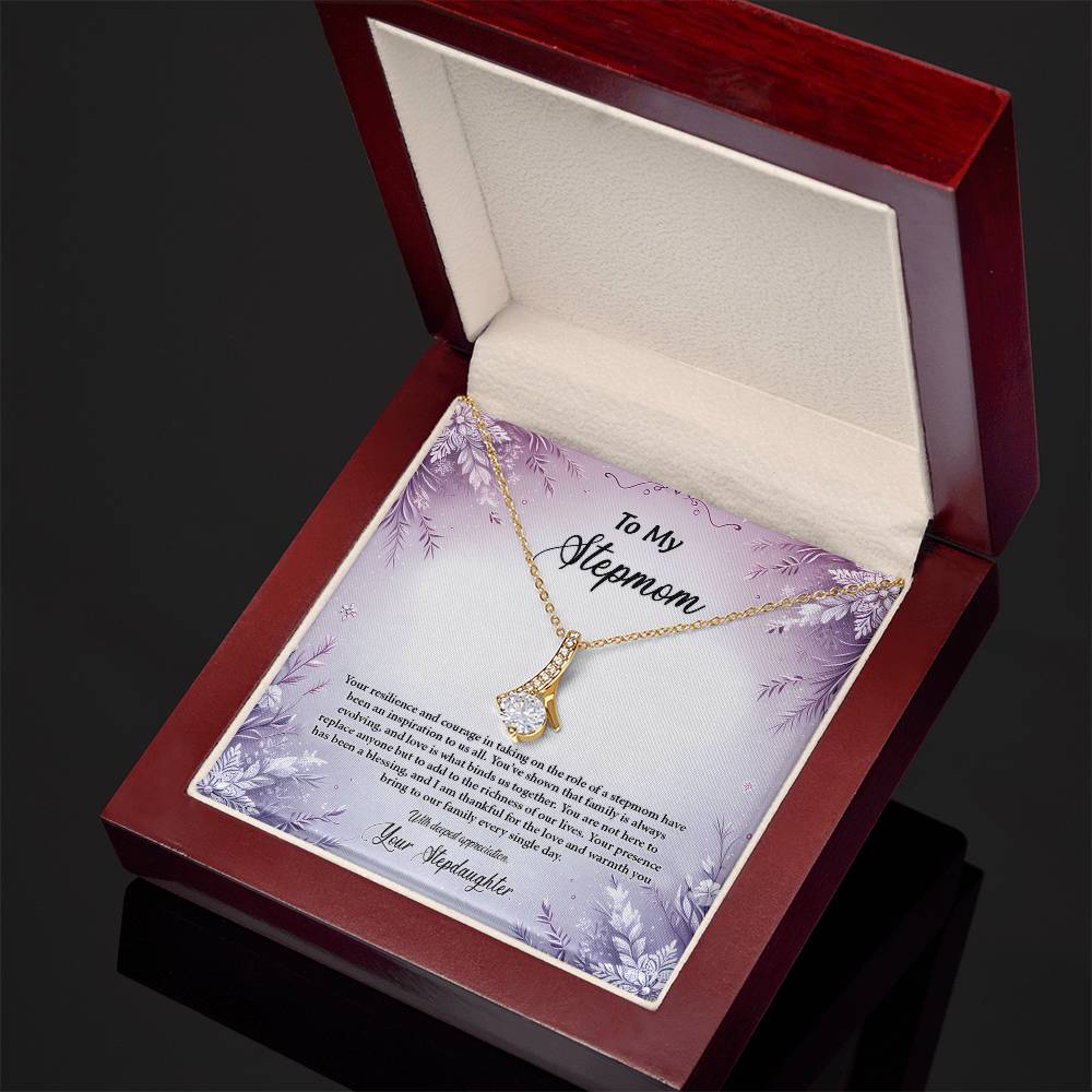 4054b Alluring Beauty Necklace, Gift to my Stepmom with Beautiful Message Card