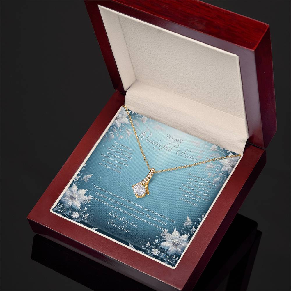 95313a Alluring Beauty Necklace, Gift to my Sister with Beautiful Message Card