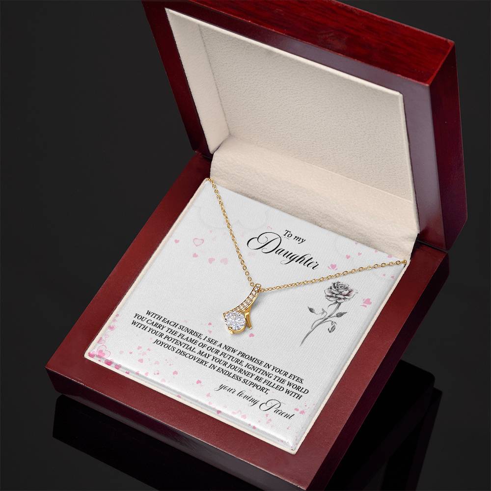 4037a Alluring Beauty Necklace, Gift to My Daughter with Beautiful Message Card