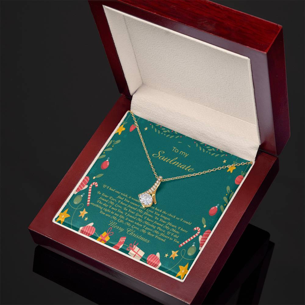 94098a Alluring Beauty Necklace, Gift to my Soulmate with Message Card