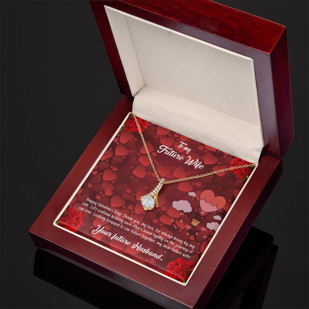 valentine-27d Alluring Beauty Necklace, Gift to my Future Wife with Beautiful Message Card