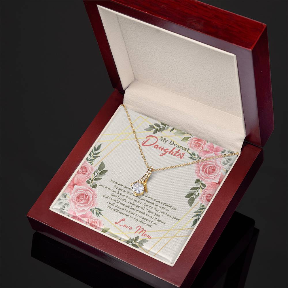 4021b Alluring Beauty Necklace, Gift to My Daughter with Beautiful Message Card