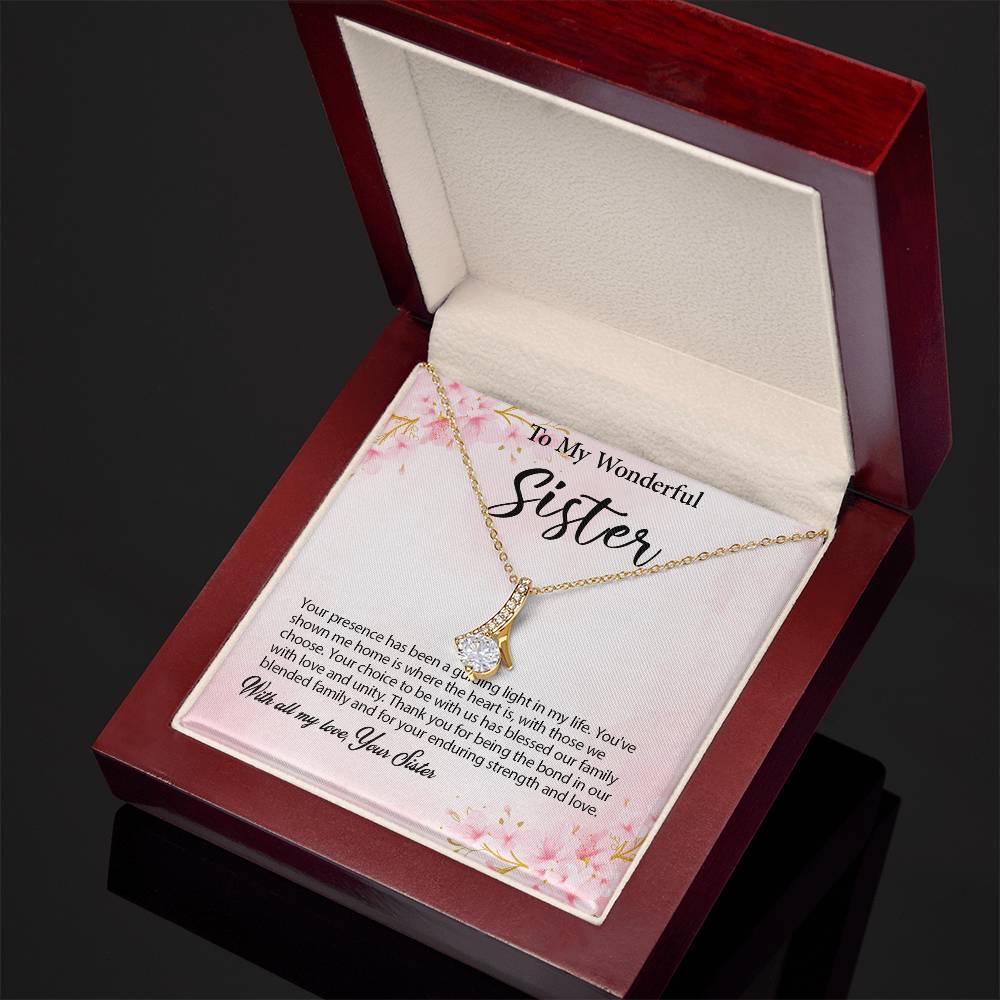 4029c Alluring Beauty Necklace, Gift to my Sister with Beautiful Message Card