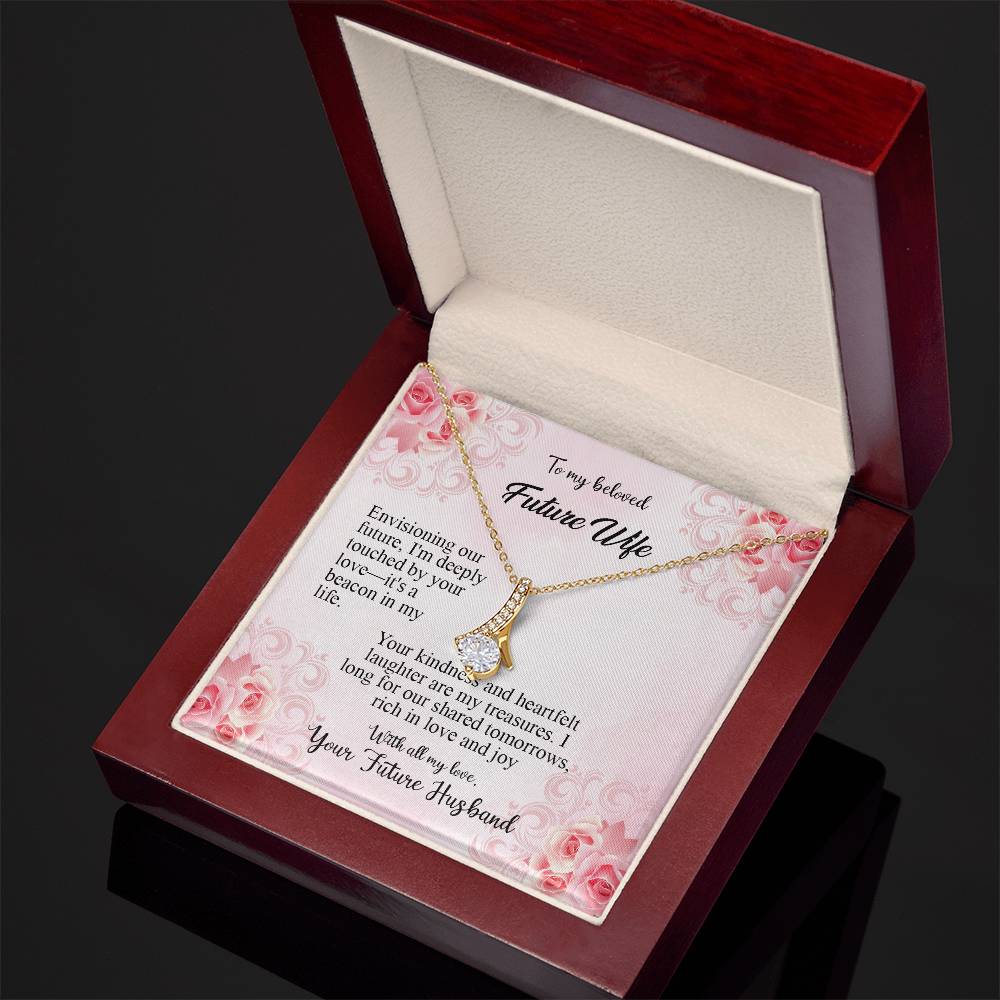 4036b Alluring Beauty Necklace, Gift to my Future Wife with Beautiful Message Card