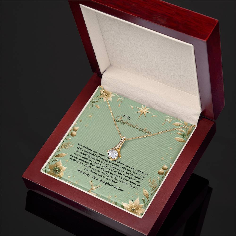 4047a Alluring Beauty Necklace, Gift to my Boyfriend's Mom with Beautiful Message Card