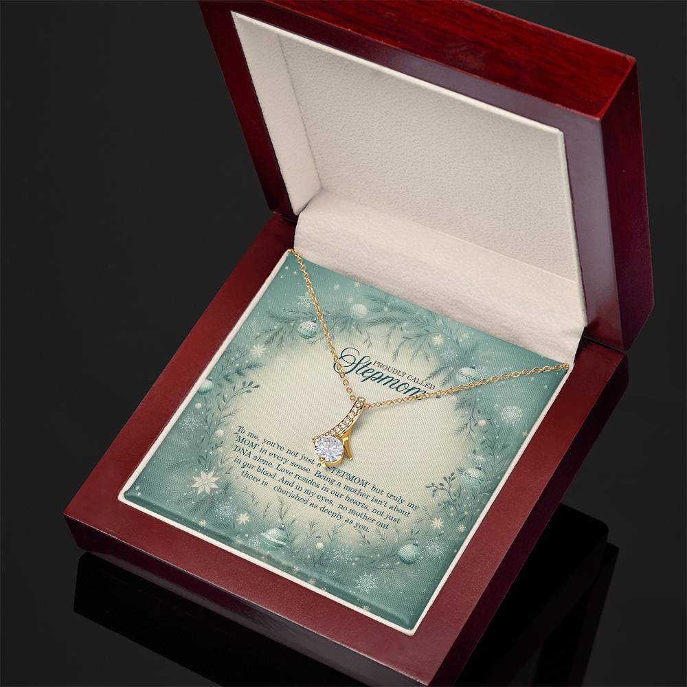 95320 b Alluring Beauty Necklace, Gift to my Stepmom with Beautiful Message Card