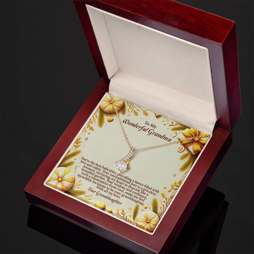 4056a Alluring Beauty Necklace, Gift to my Grandma with Beautiful Message Card