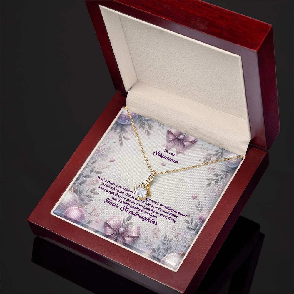 4053b Alluring Beauty Necklace, Gift to my Stepmom with Beautiful Message Card