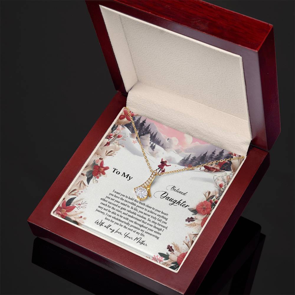 4023c Alluring Beauty Necklace, Gift to My Daughter with Beautiful Message Card