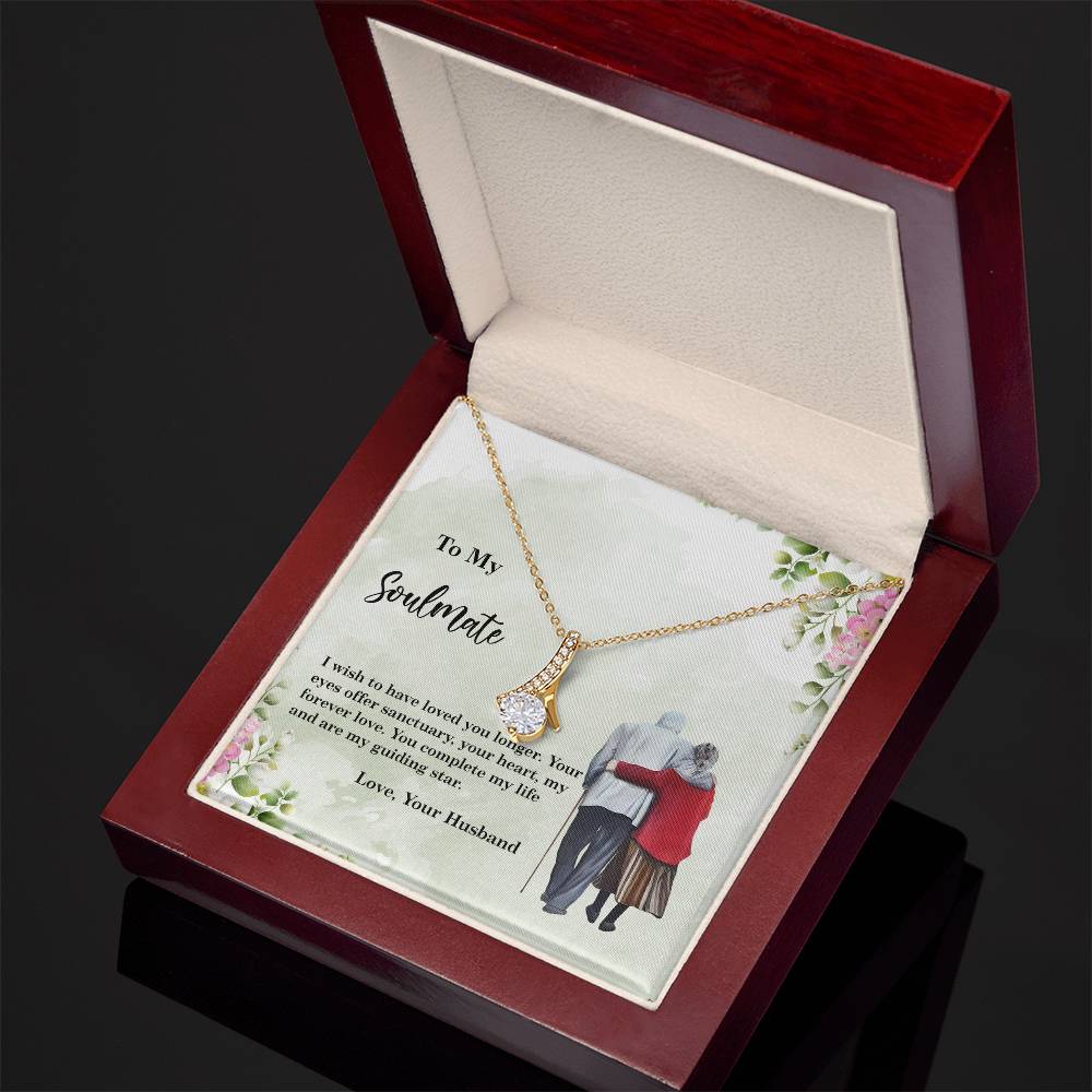 4028c Alluring Beauty Necklace, Gift to my Soulmate with Message Card