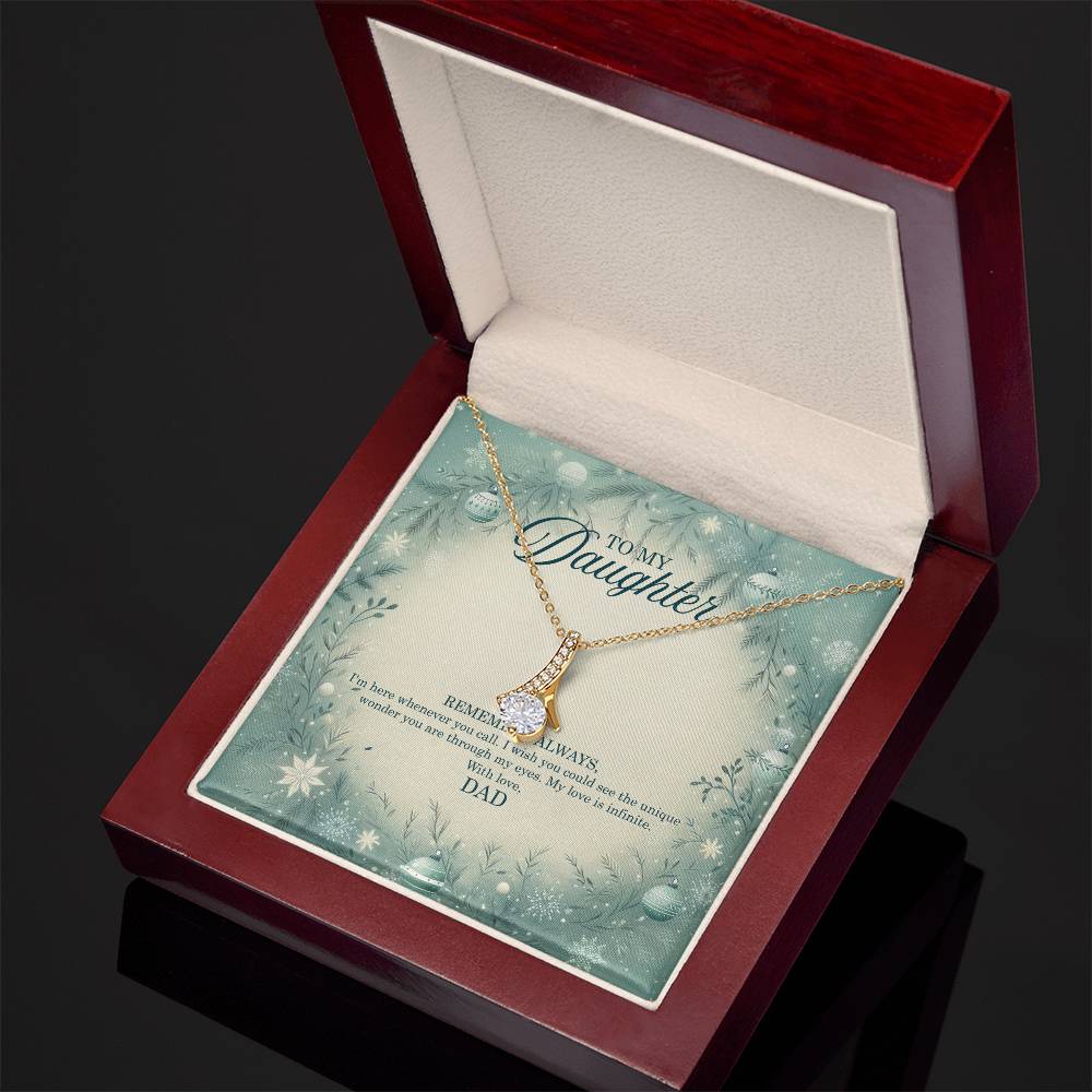 95320 a Alluring Beauty Necklace, Gift to My Daughter with Beautiful Message Card