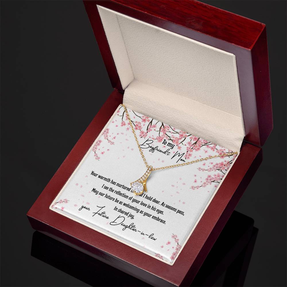 4040 c Alluring Beauty Necklace, Gift to my Boyfriend's Mom with Beautiful Message Card