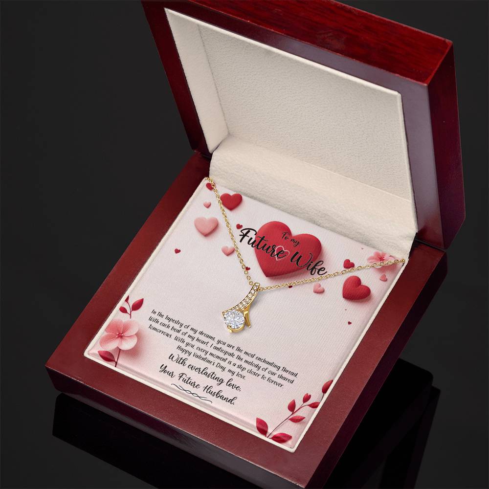 Valentine-st6d Alluring Beauty Necklace, Gift to my Future Wife with Beautiful Message Card