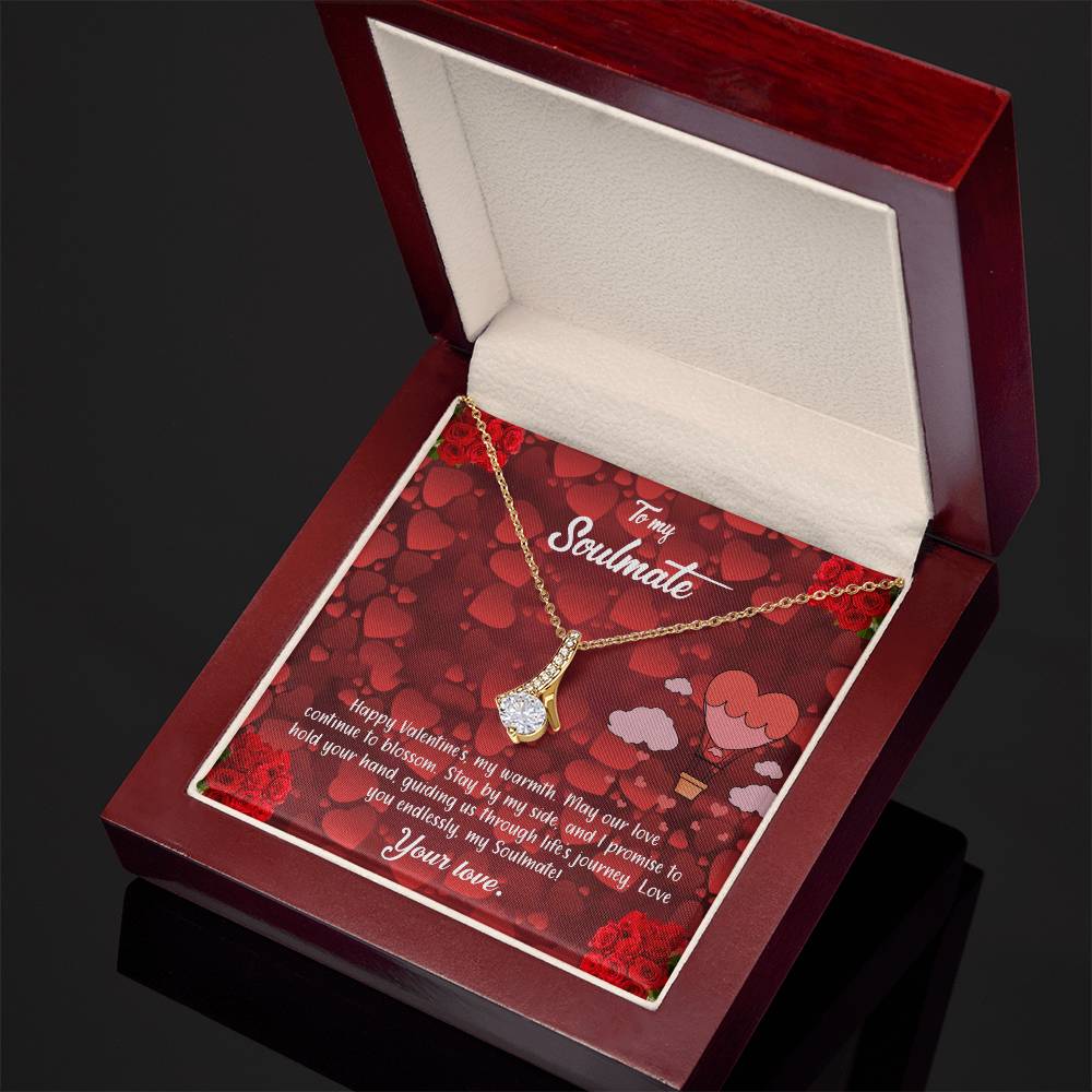 valentine-27b Alluring Beauty Necklace, Gift to my Soulmate with Message Card