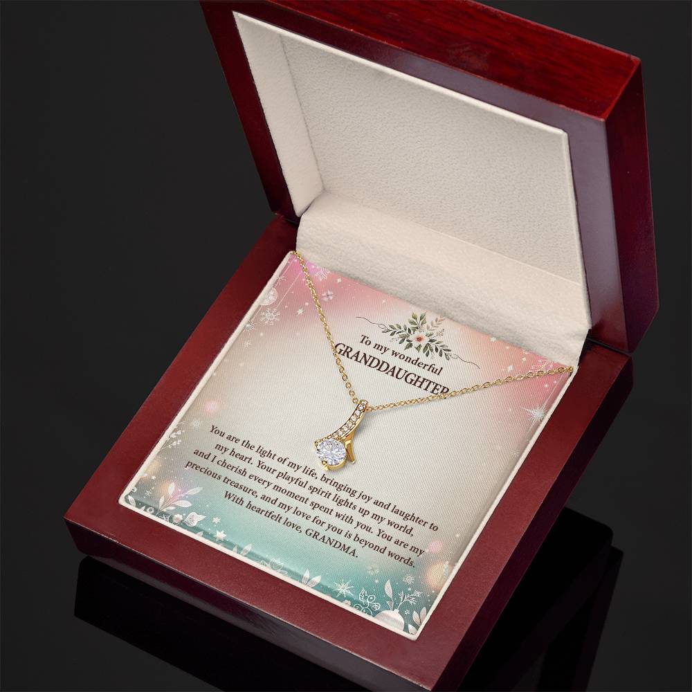 4057a Alluring Beauty Necklace, Gift to my Granddaughter with Beautiful Message Card