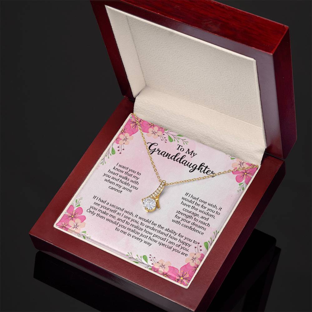 4035 Alluring Beauty Necklace, Gift to my Granddaughter with Beautiful Message Card