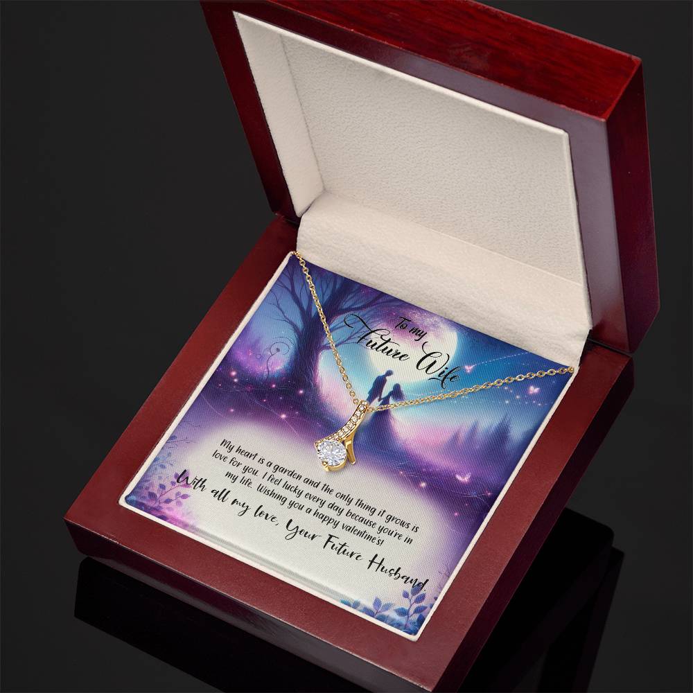 Valentine-st19d Alluring Beauty Necklace, Gift to my Future Wife with Beautiful Message Card