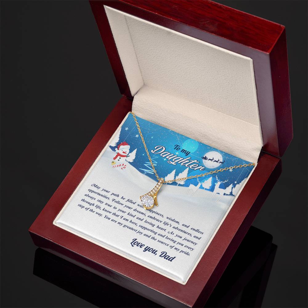 4008a Alluring Beauty Necklace, Gift to My Daughter with Beautiful Message Card