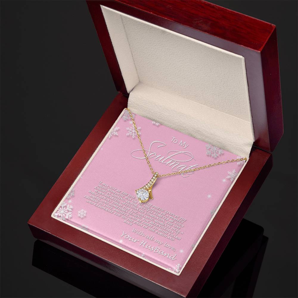 4006b Alluring Beauty Necklace, Gift to my Soulmate with Message Card