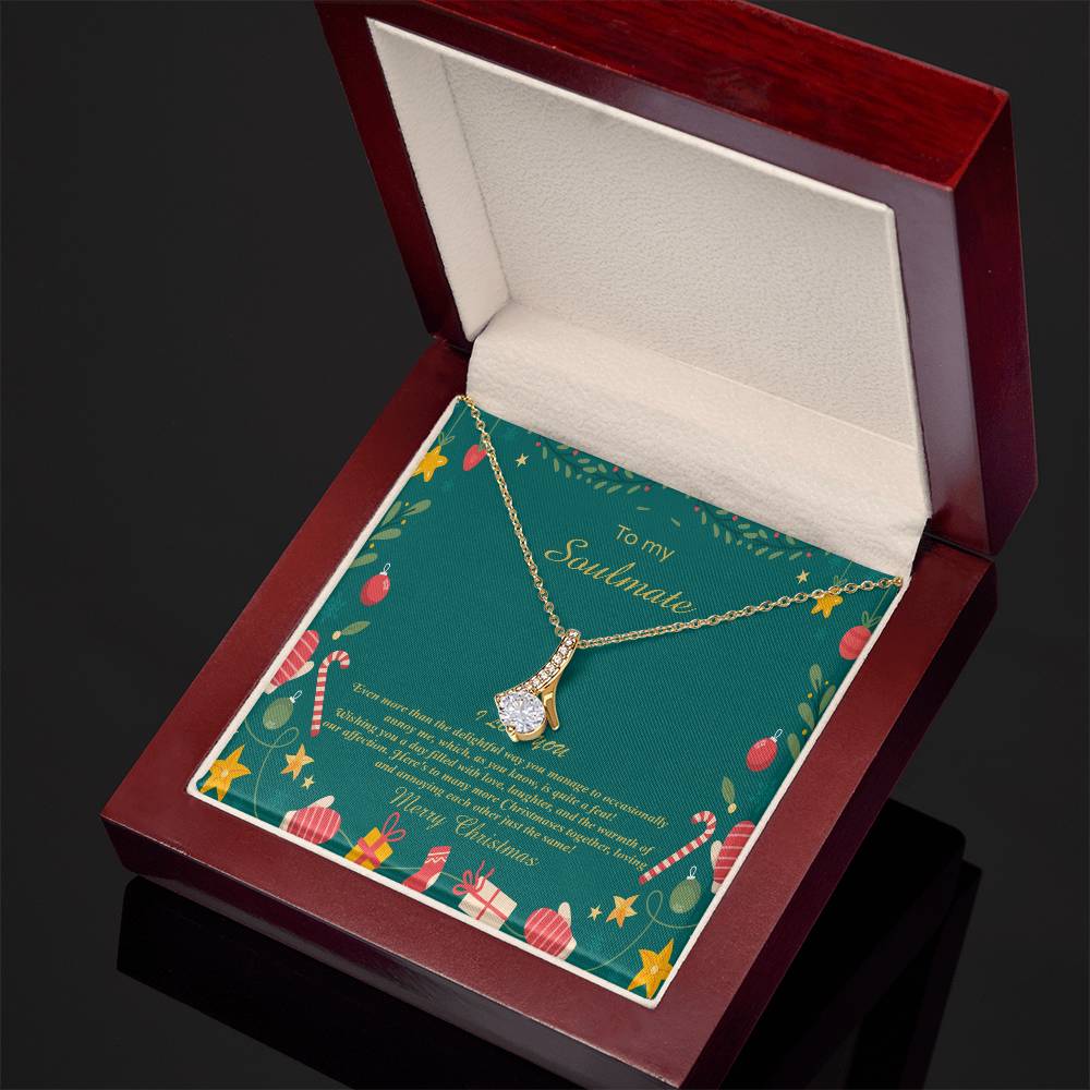 94098b Alluring Beauty Necklace, Gift to my Soulmate with Message Card