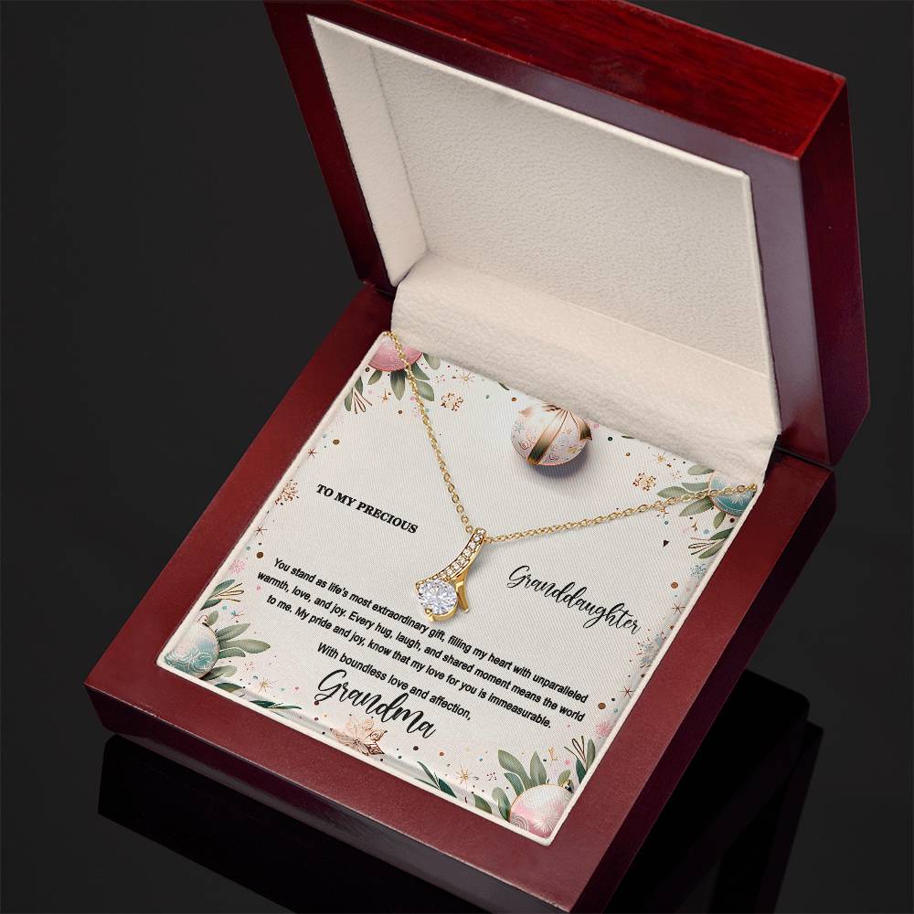 4048(b) Alluring Beauty Necklace, Gift to my Granddaughter with Beautiful Message Card