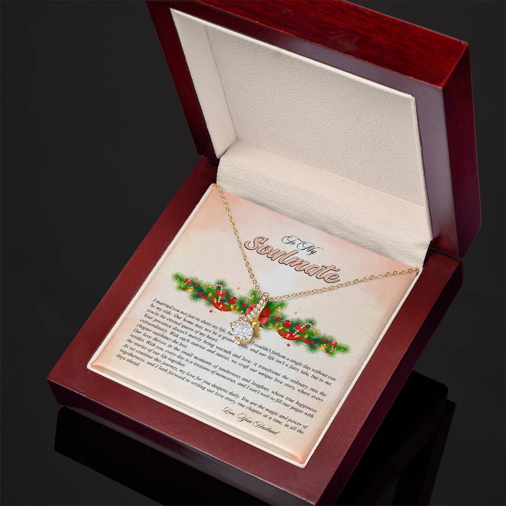 4009b Alluring Beauty Necklace, Gift to my Soulmate with Message Card