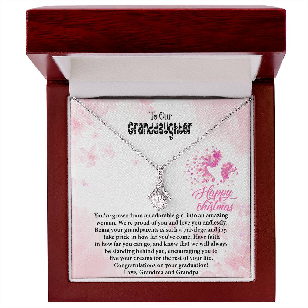 4020 d Alluring Beauty Necklace, Gift to my Granddaughter with Beautiful Message Card