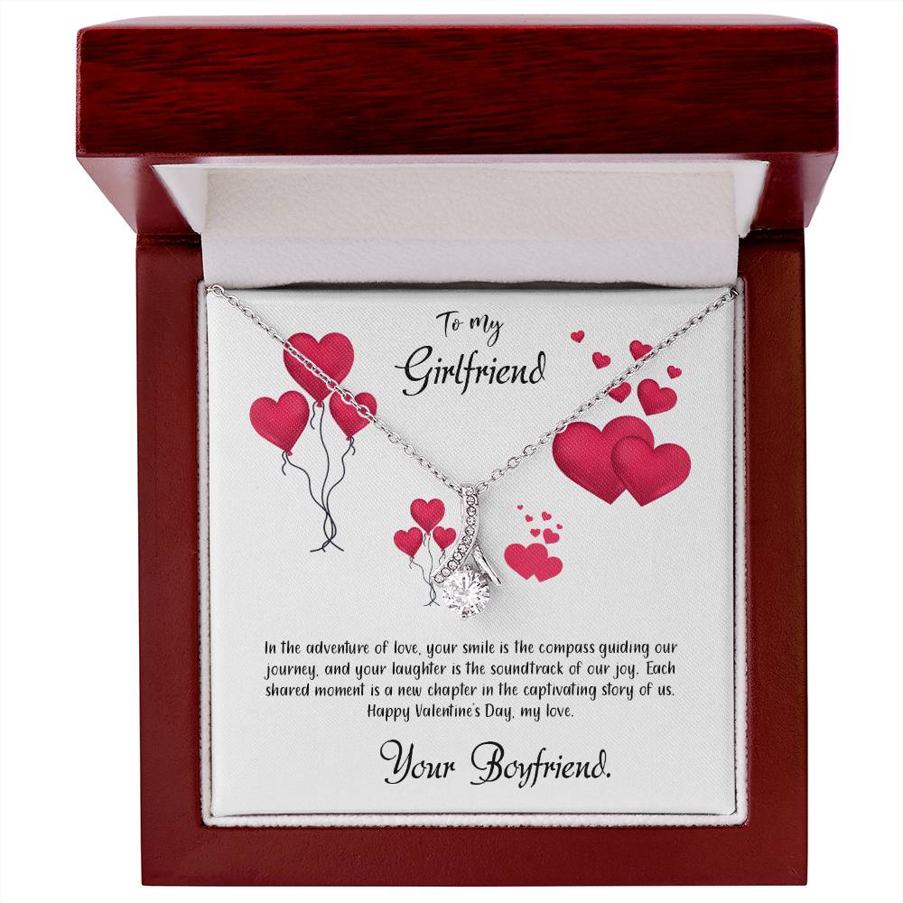 valentine-11c Alluring Beauty Necklace, Gift to my Girlfriend with Beautiful Message Card