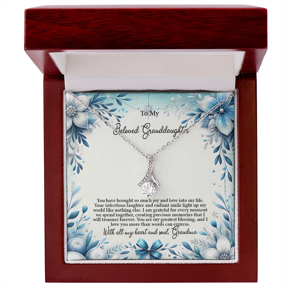 4050a Alluring Beauty Necklace, Gift to my Granddaughter with Beautiful Message Card