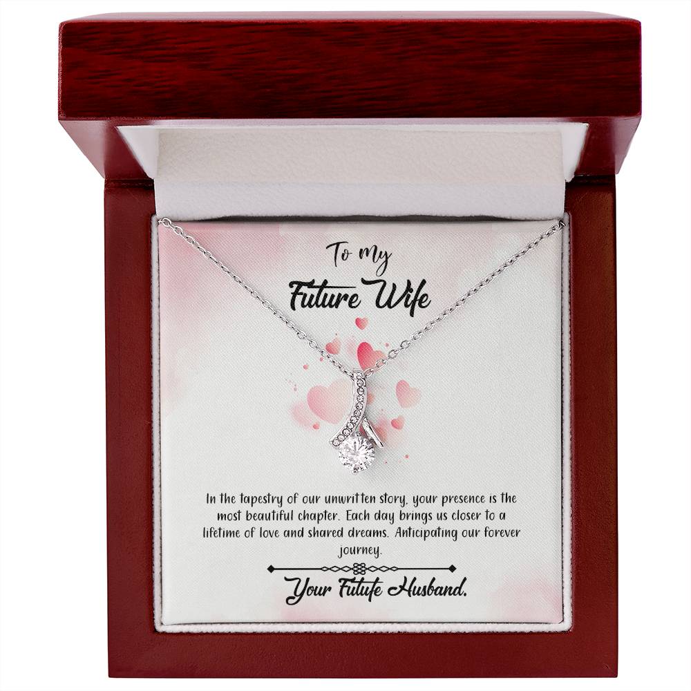 valentine-12d Alluring Beauty Necklace, Gift to my Future Wife with Beautiful Message Card