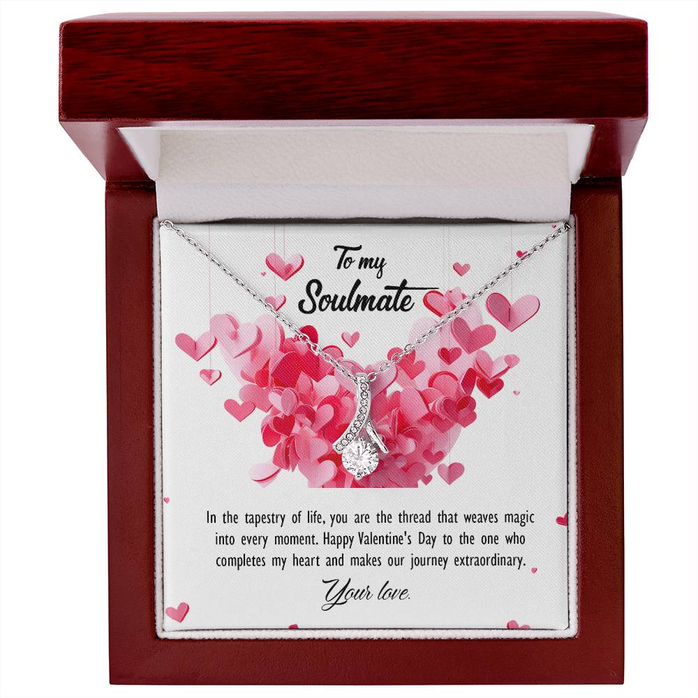 valentine-26b Alluring Beauty Necklace, Gift to my Soulmate with Message Card