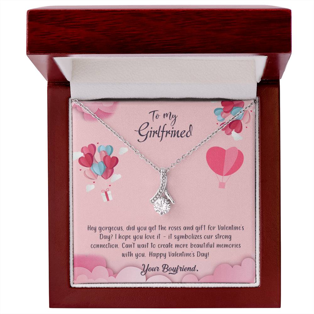 valentine-28c Alluring Beauty Necklace, Gift to my Girlfriend with Beautiful Message Card