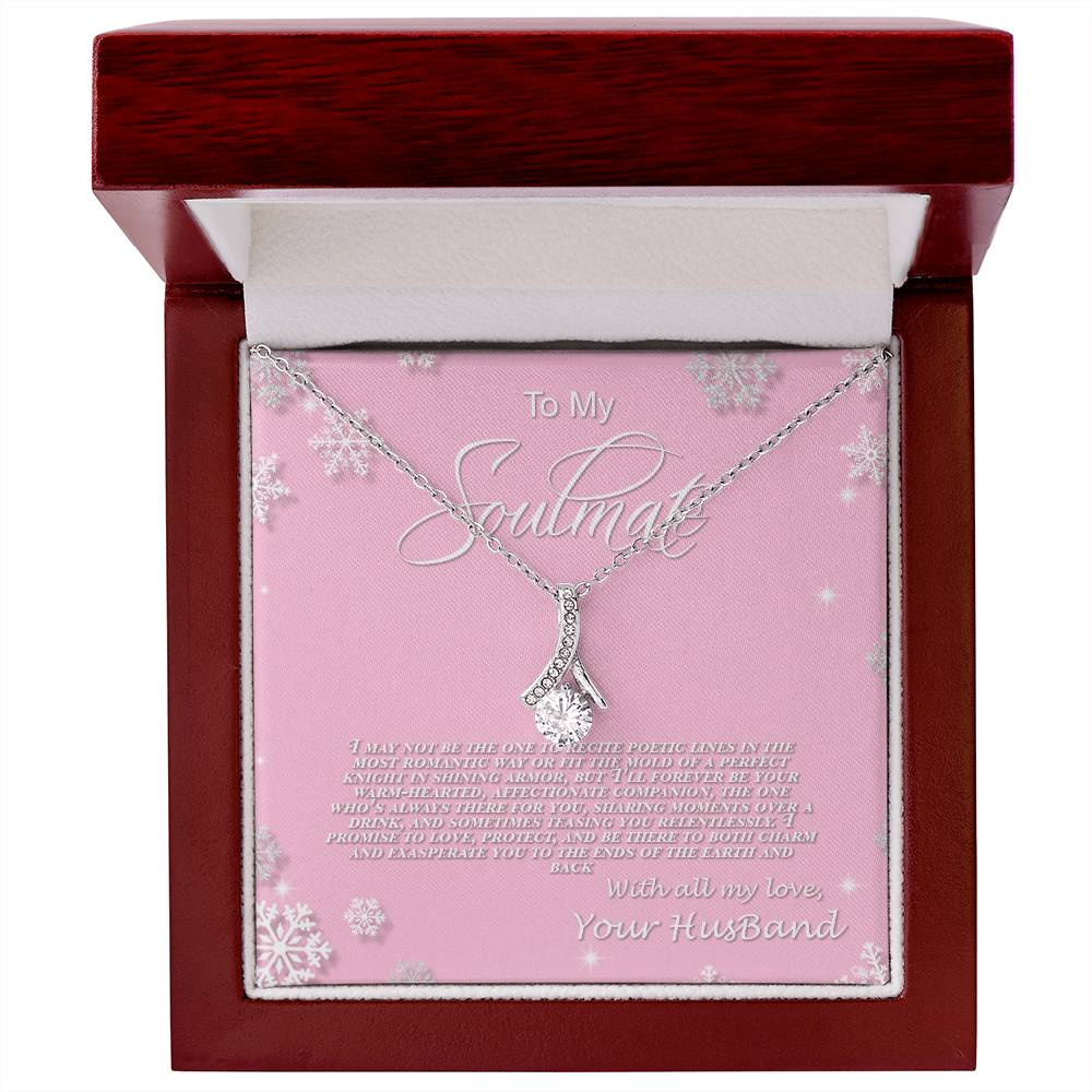 4006b Alluring Beauty Necklace, Gift to my Soulmate with Message Card