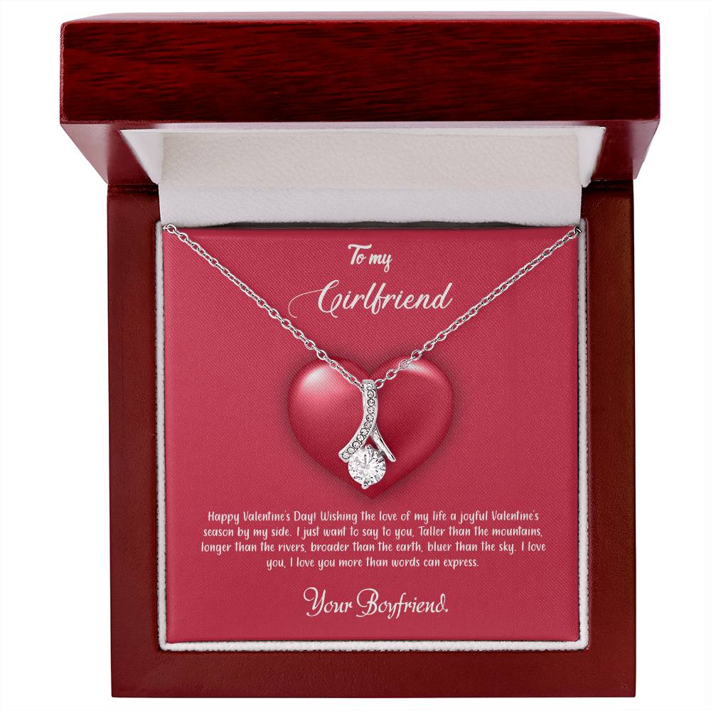 valentine-35c Alluring Beauty Necklace, Gift to my Girlfriend with Beautiful Message Card