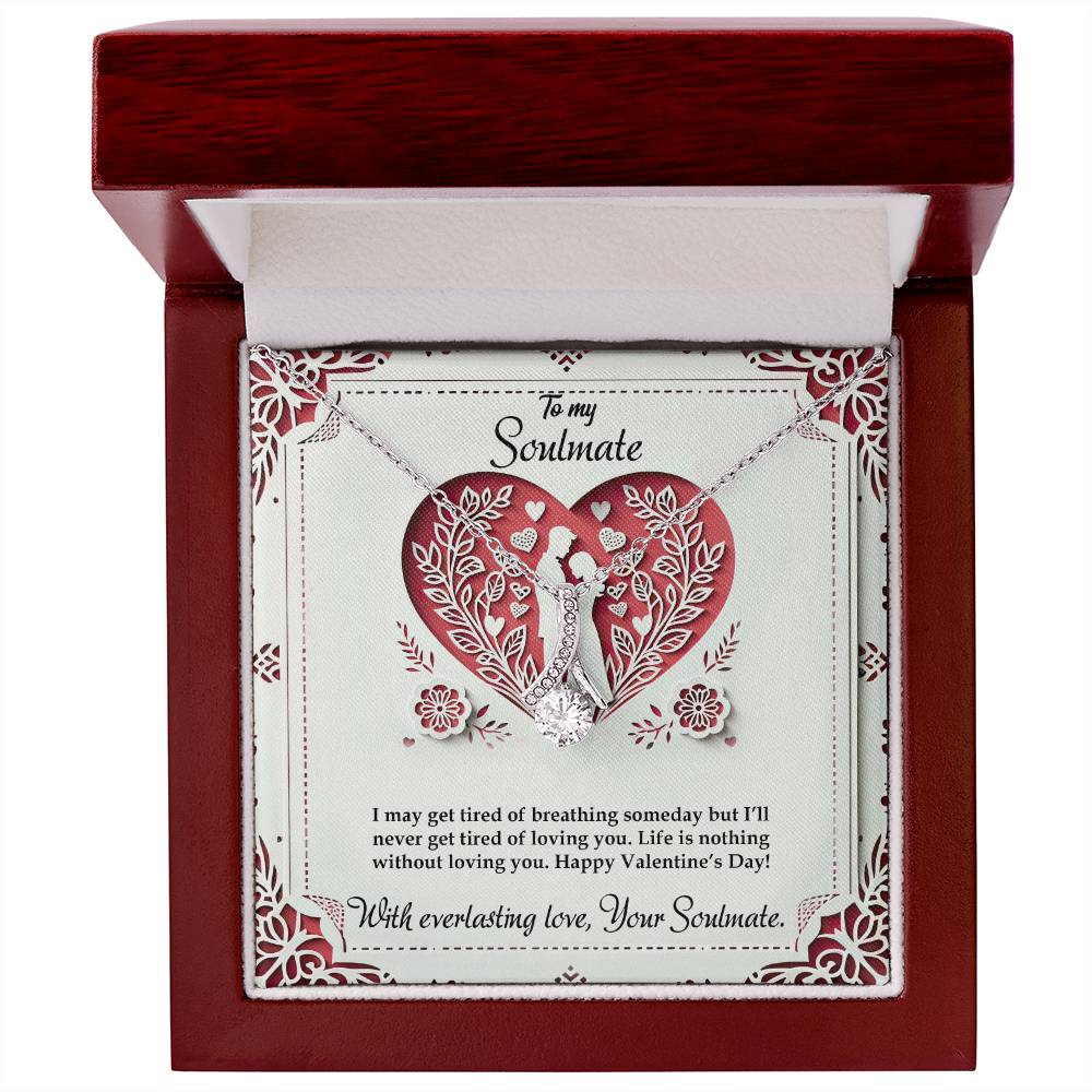 Valentine-st16b Alluring Beauty Necklace, Gift to my Soulmate with Message Card