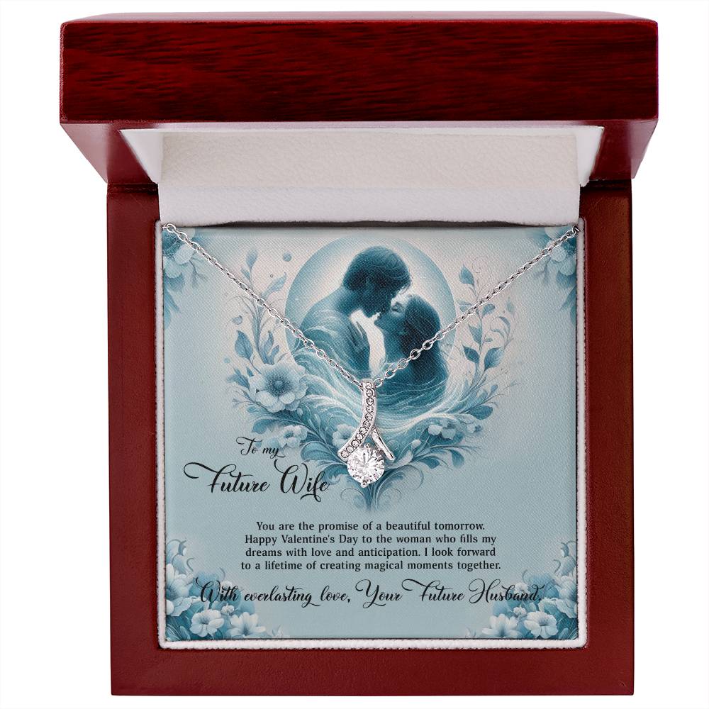 Valentine-st29d Alluring Beauty Necklace, Gift to my Future Wife with Beautiful Message Card