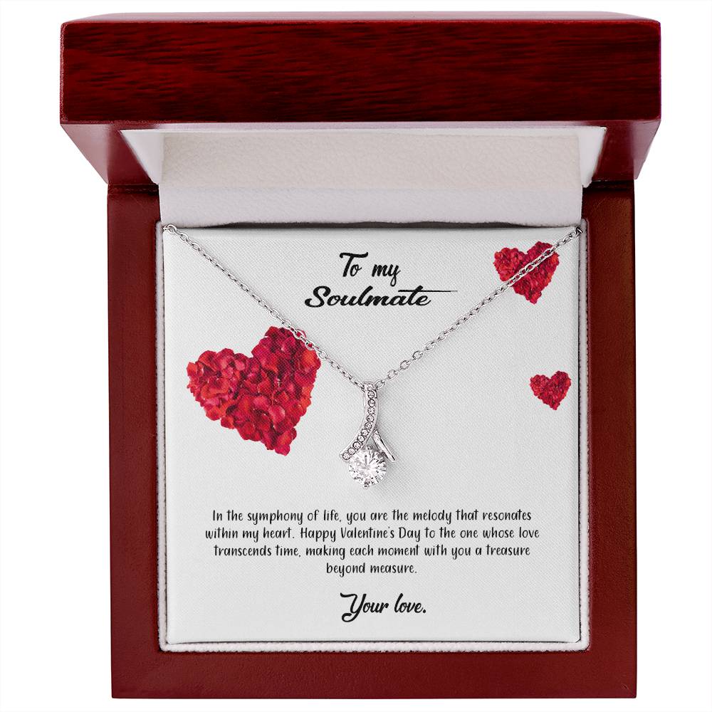 valentine-17b Alluring Beauty Necklace, Gift to my Soulmate with Message Card