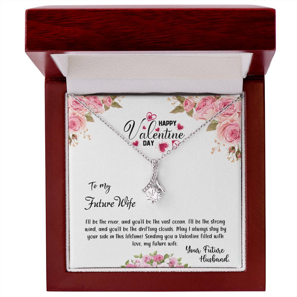 valentine-31d Alluring Beauty Necklace, Gift to my Future Wife with Beautiful Message Card