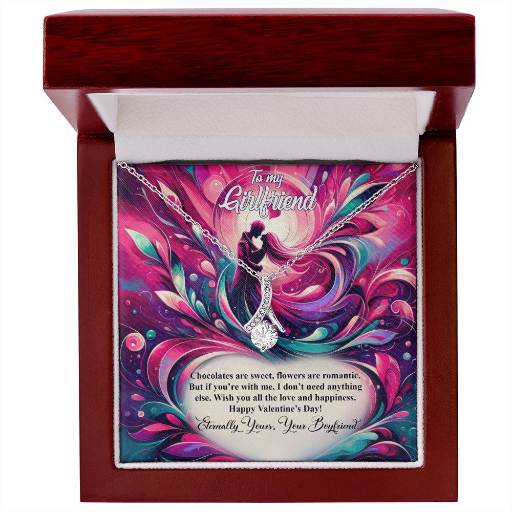 Valentine-st21c Alluring Beauty Necklace, Gift to my Girlfriend with Beautiful Message Card