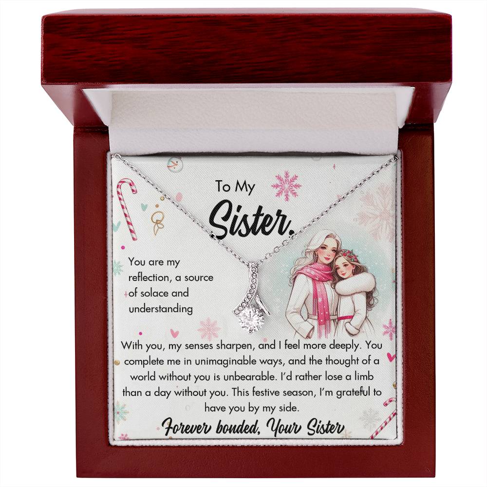 95127b Alluring Beauty Necklace, Gift to my Sister with Beautiful Message Card