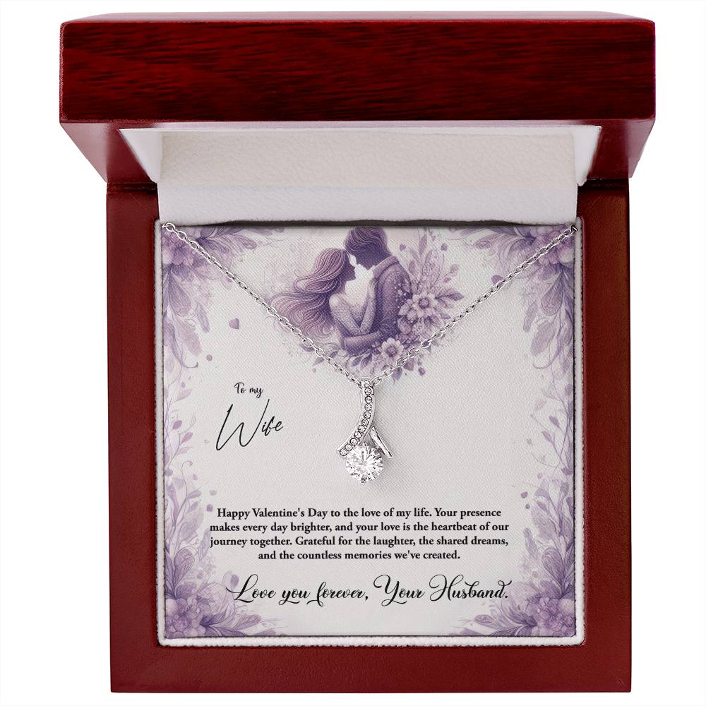 Valentine-st10a Alluring Beauty Necklace, Gift to my Wife with Beautiful Message Card